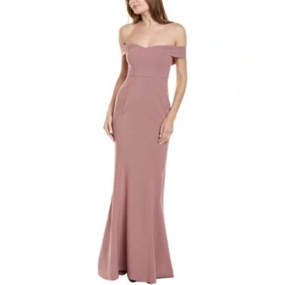 LIKELY Bartolli Off-the-Shoulder Nostalgia Rose Mermaid Evening Gown NWT Size 6 - Picture 6 of 17